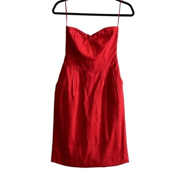 McQ by Alexander McQueen Red Strapless Dress - Picture 1 of 10